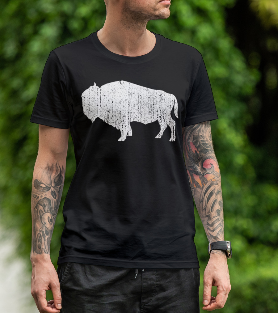 Vintage Distressed American Bison Buffalo T-Shirt