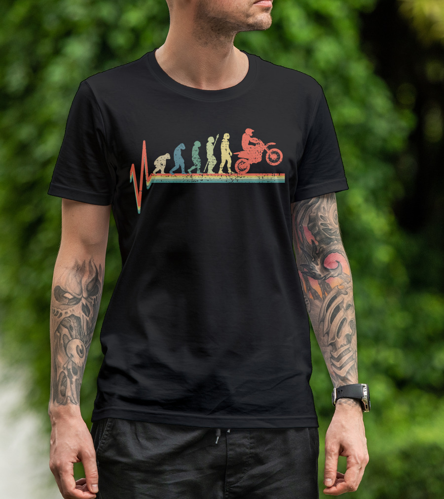 Evolution Of Motocross Dirt Bike Biker Stunt Journey T-Shirt