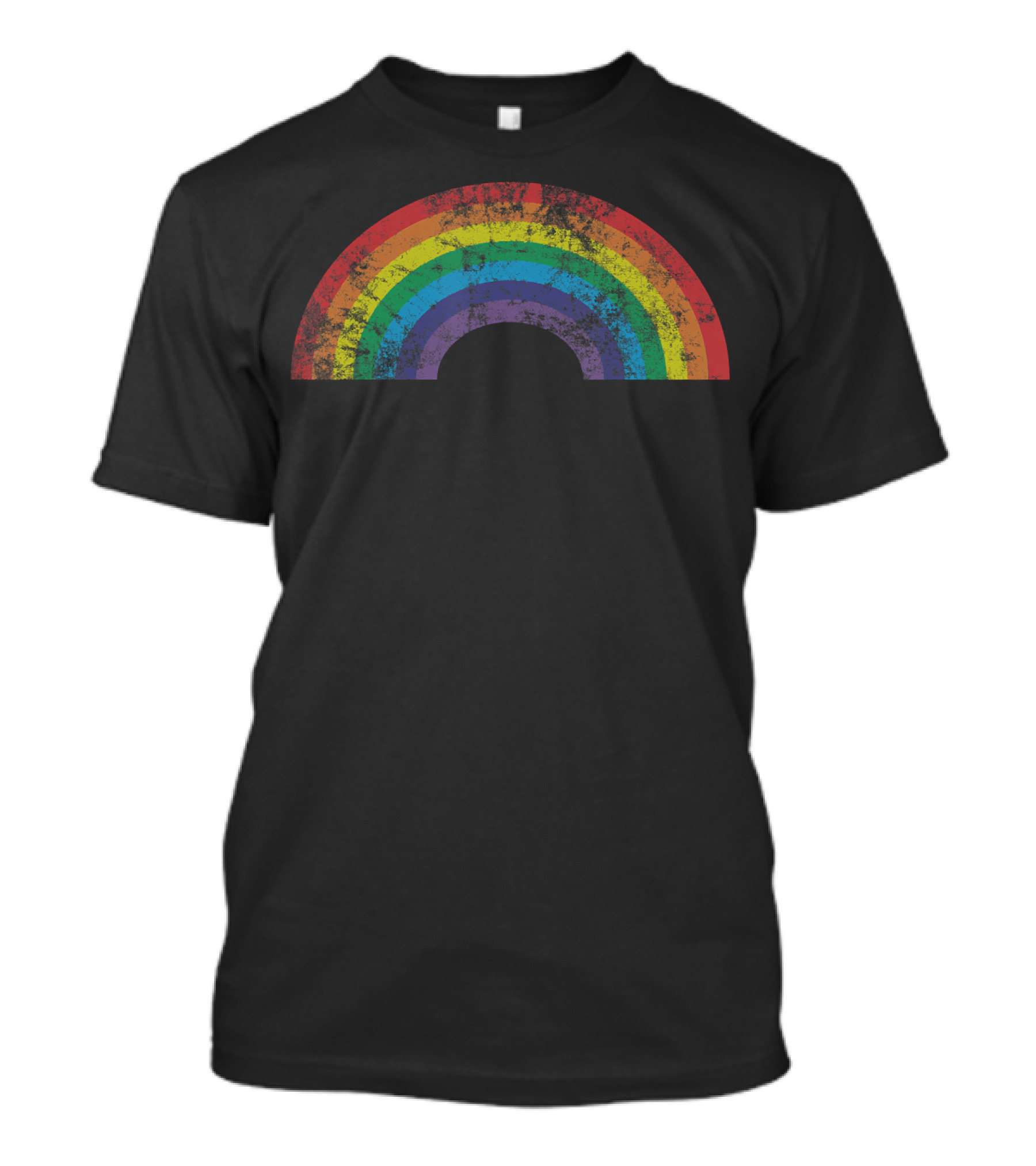 Rainbow Vintage 80's Style Gay Pride Symbol Retro Rainbow T-Shirt