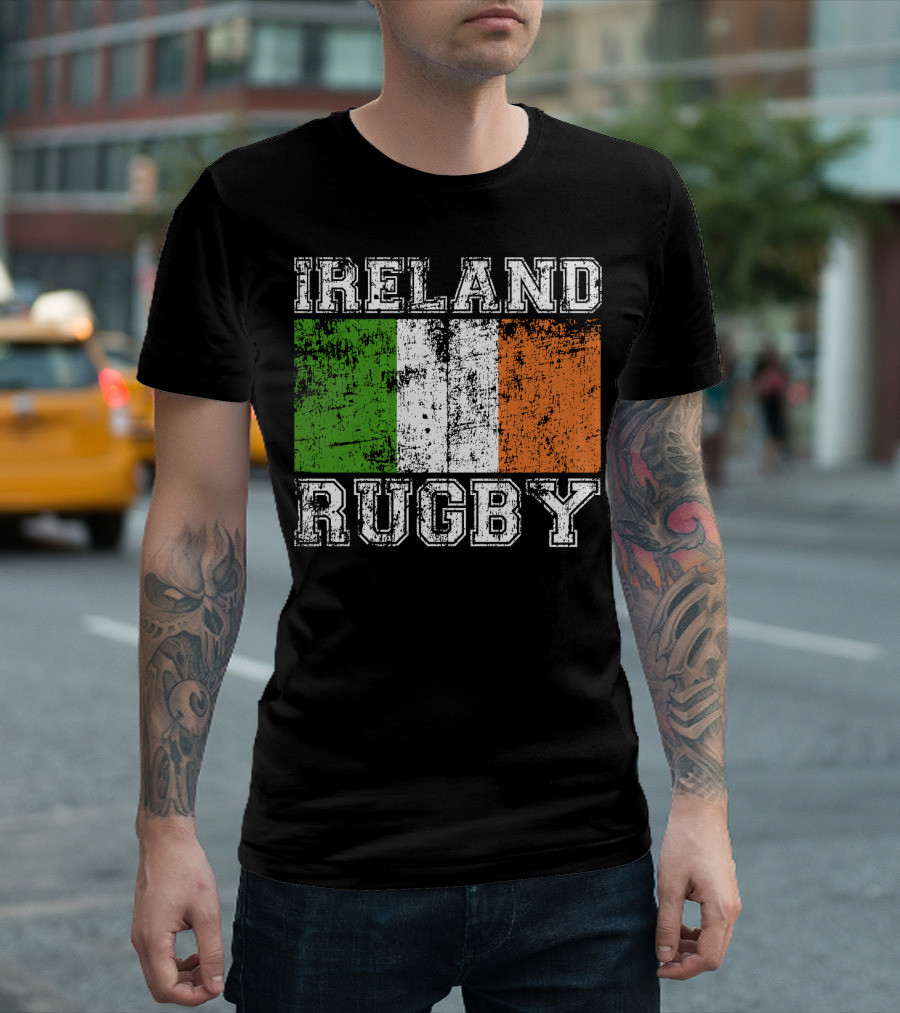 Ireland Rugby Vintage Flag T-Shirt