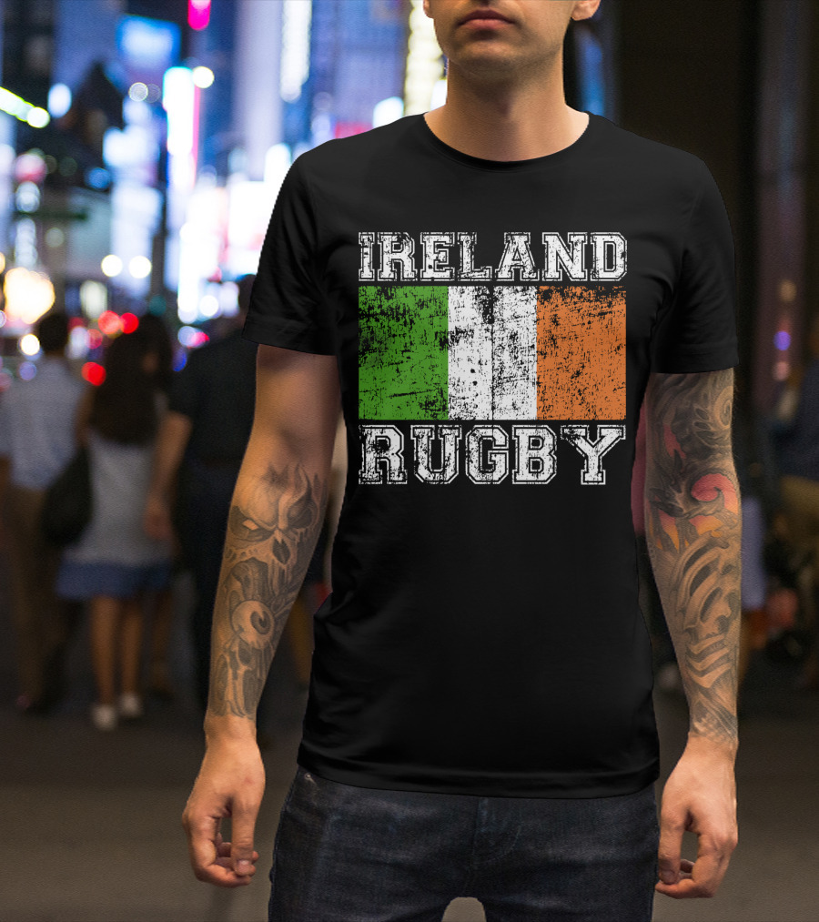 Ireland Rugby Vintage Flag T-Shirt