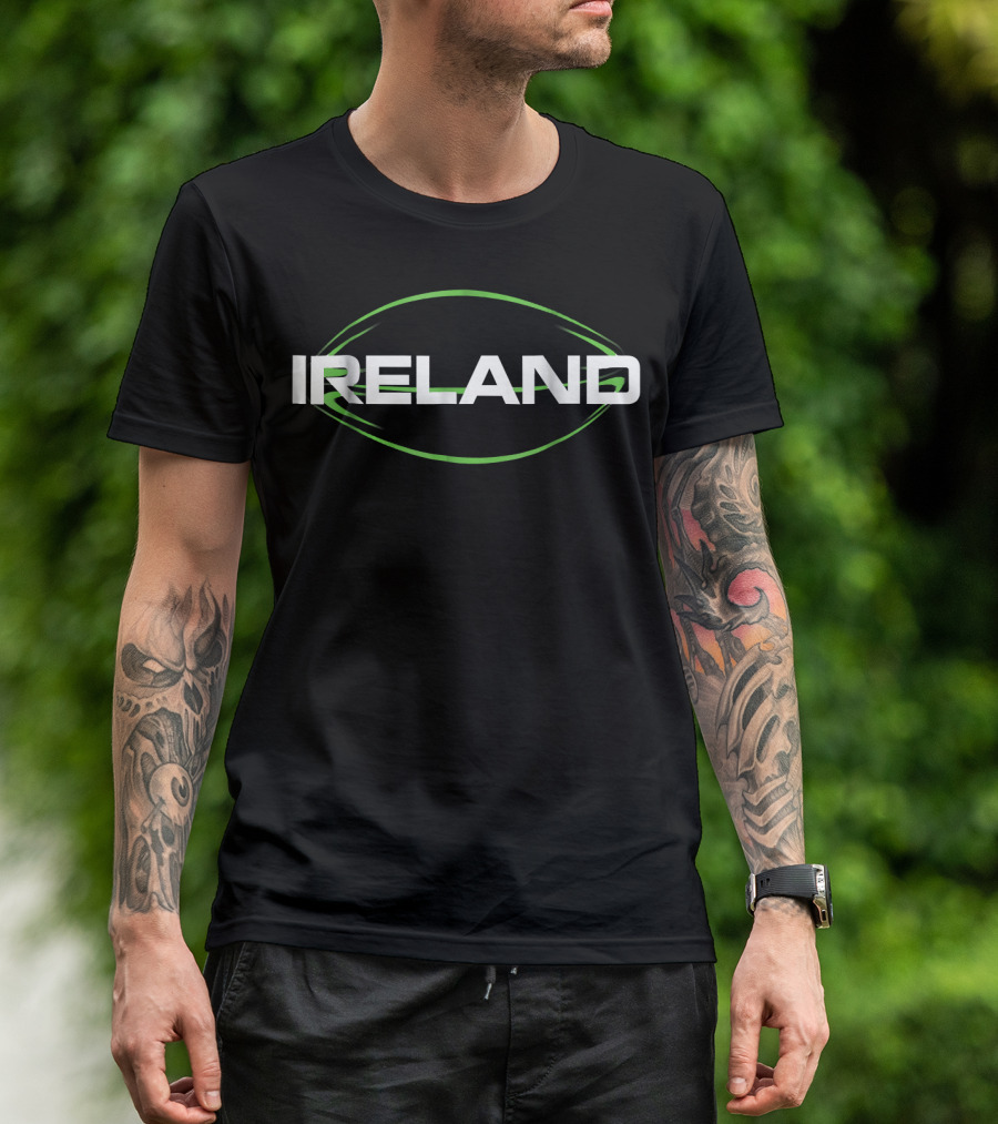 Ireland Rugby Union Green Oval Emblem T-Shirt