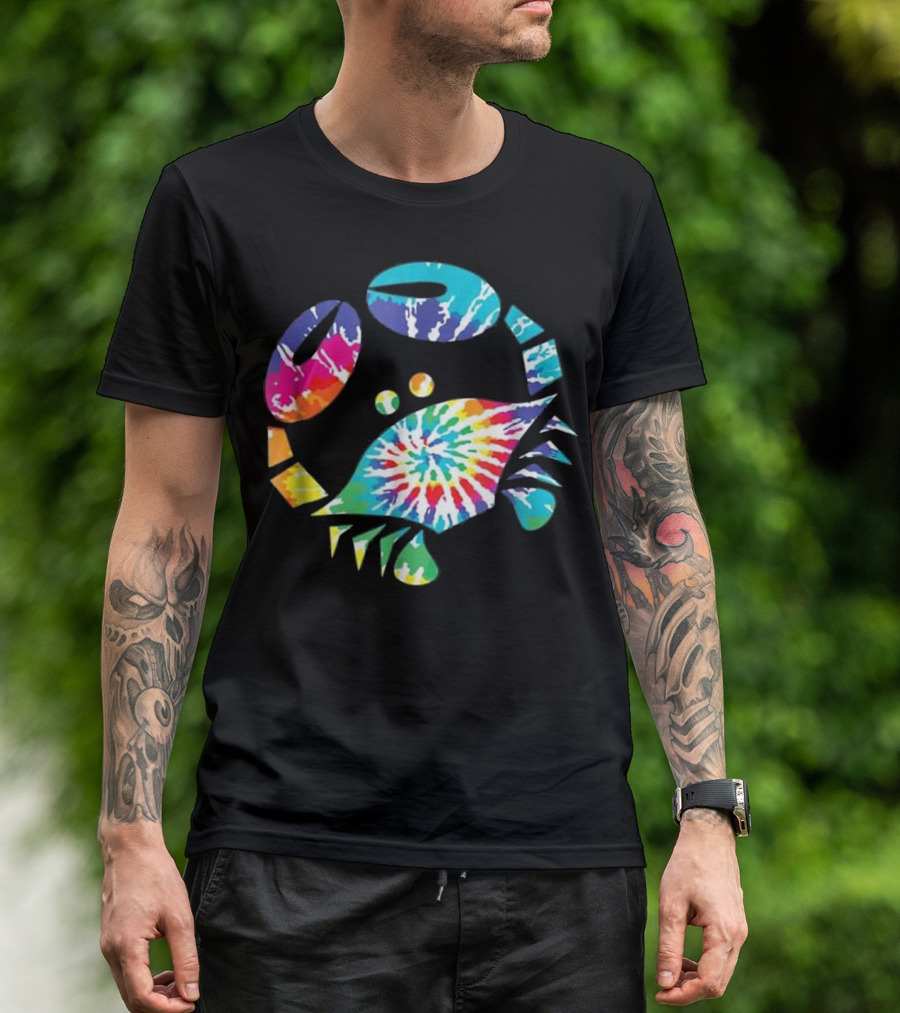 Tie Dye Crab Colorful Fun Toy T-Shirt