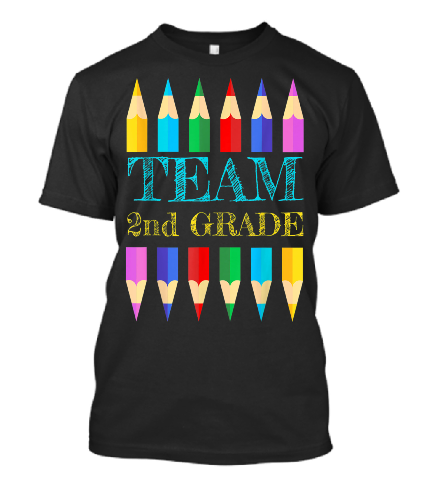 Team 2nd Grade Pencil Squad Teacher T-Shirt