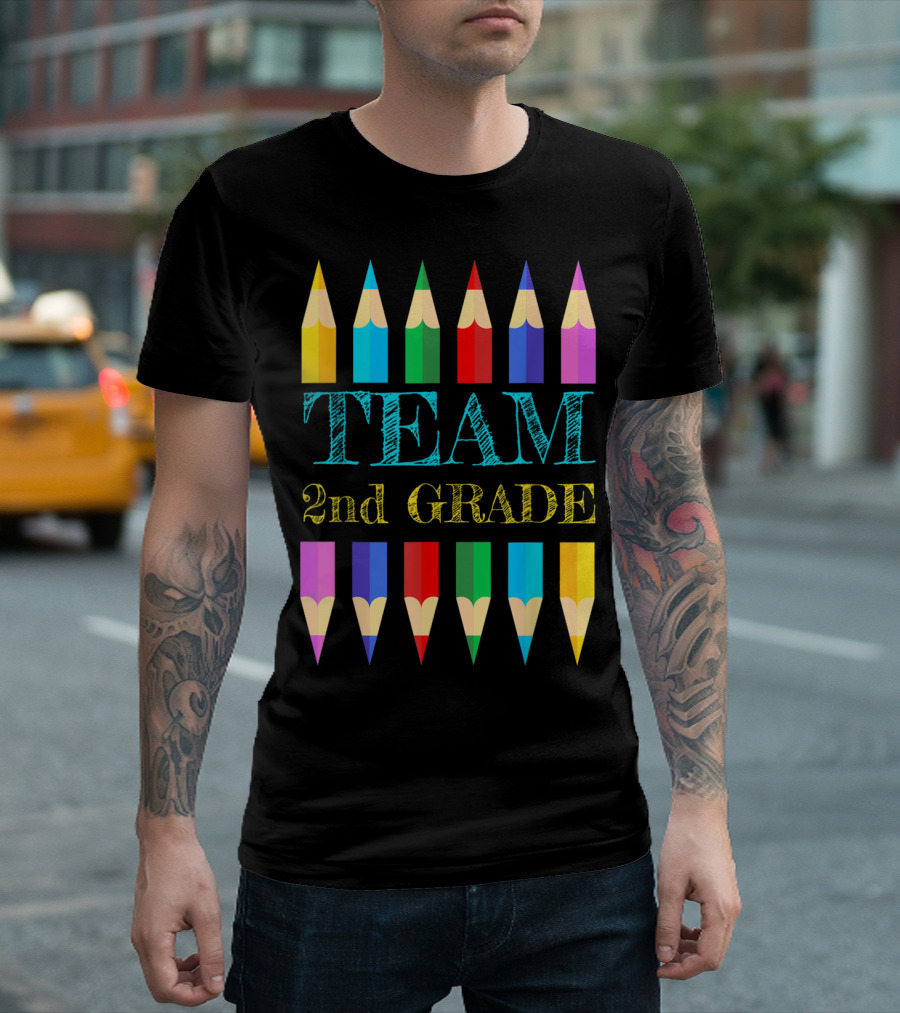 Team 2nd Grade Pencil Squad Teacher T-Shirt