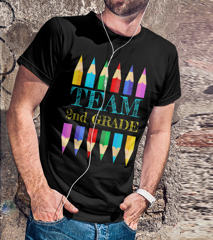 Team 2nd Grade Pencil Squad Teacher T-Shirt