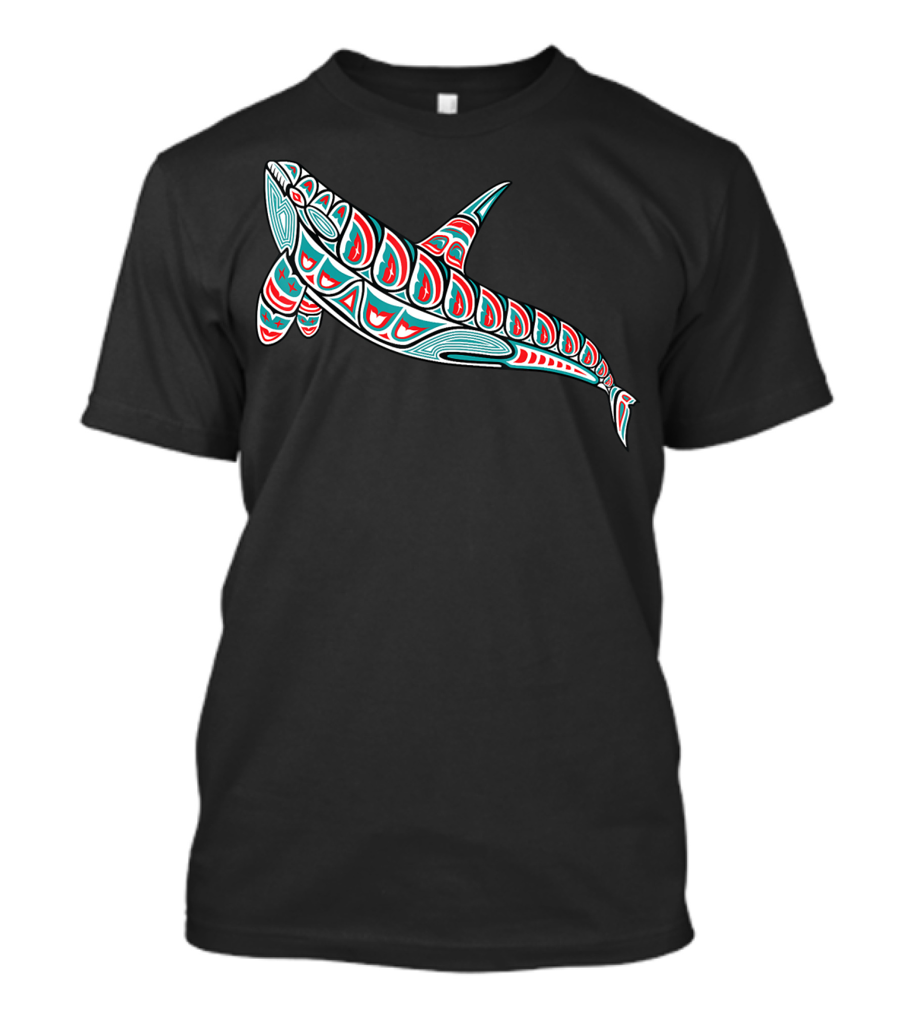 Killer Whale Pacific Northwest Native Orca Tribal T-Shirt