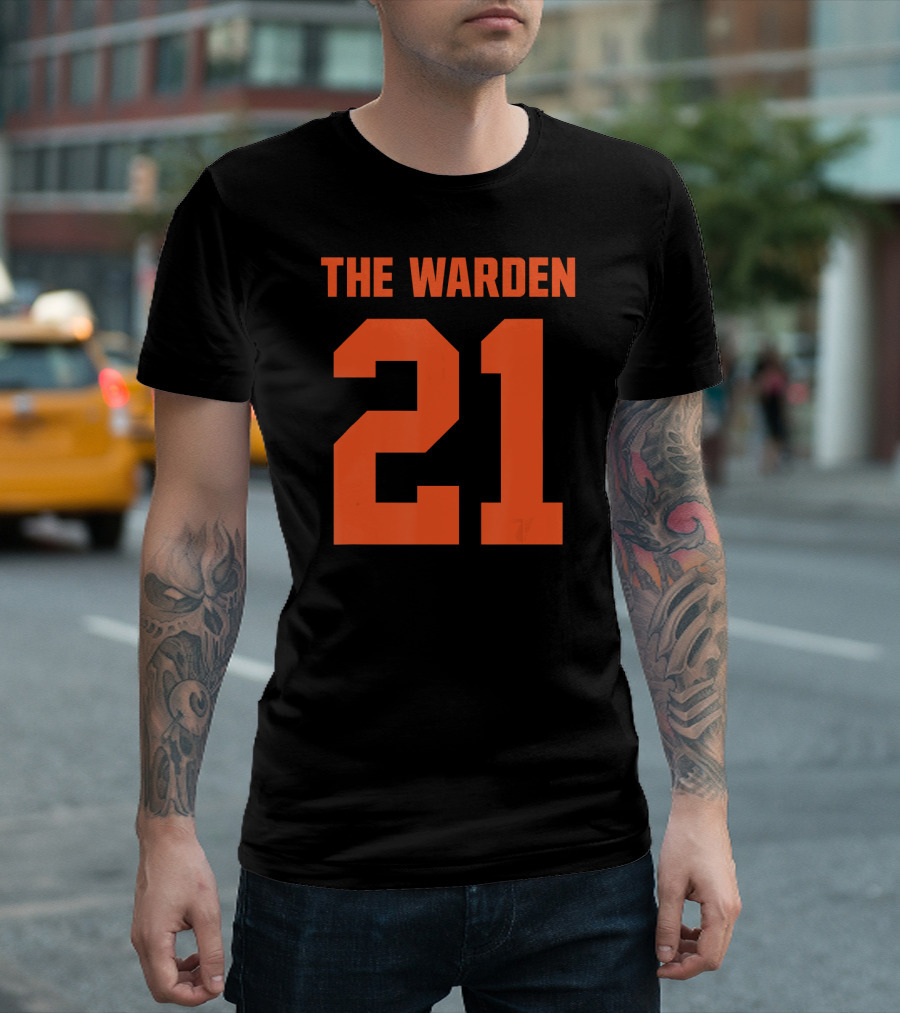Cleveland Browns The Warden 21 Football Jersey T-Shirt
