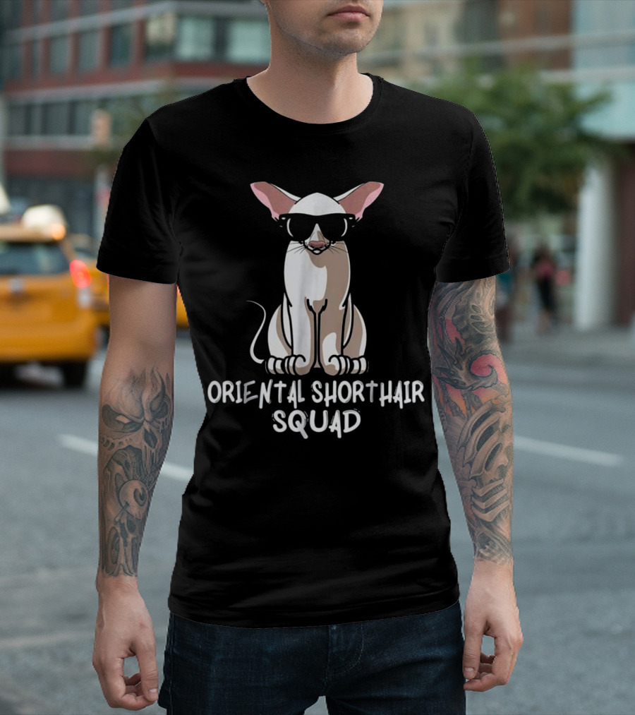 Oriental Shorthair Squad Cool Sunglasses Cat T-Shirt