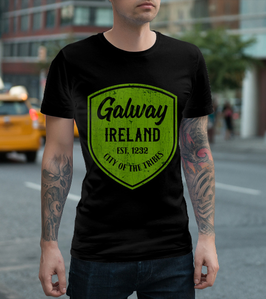 Galway Ireland EST 1232 City Of The Tribes Vintage Irish Souvenir T-Shirt