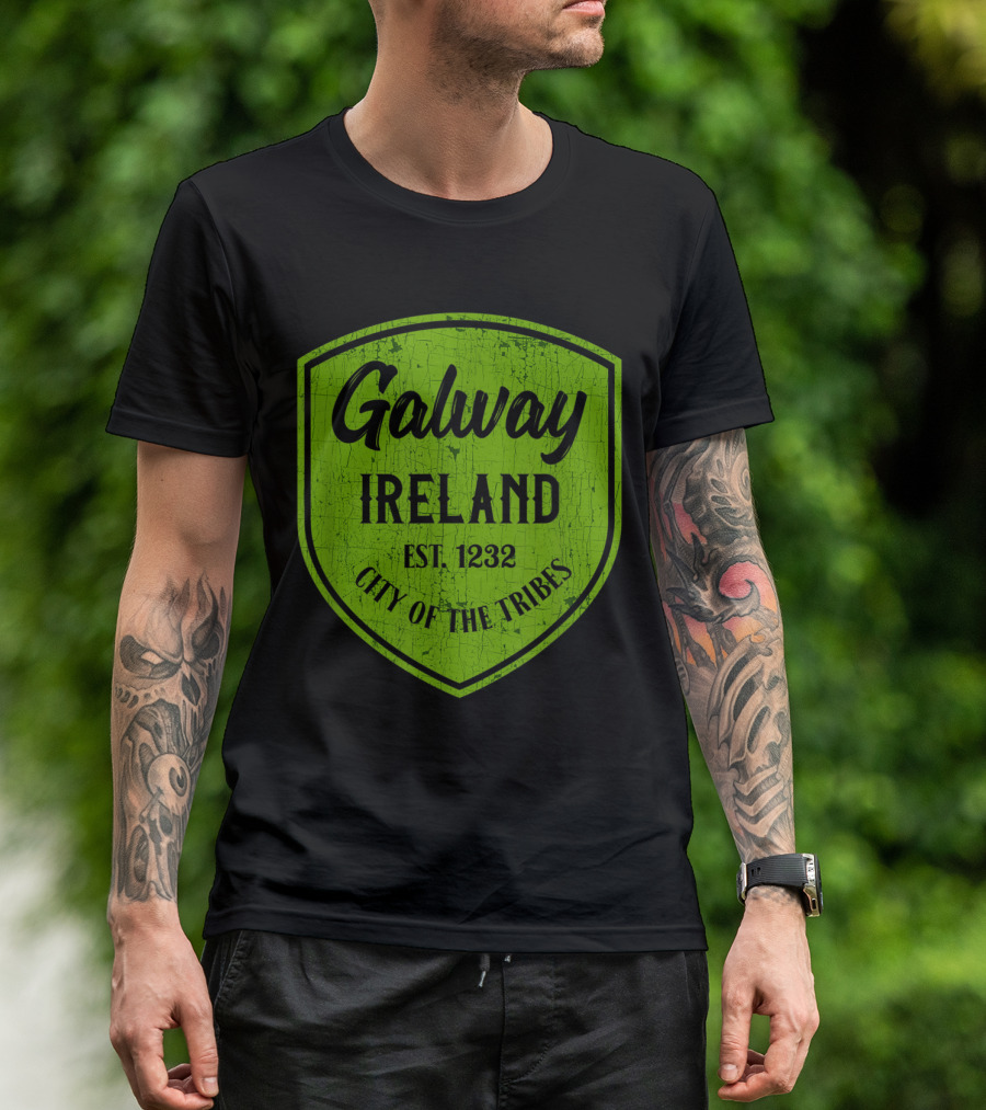 Galway Ireland EST 1232 City Of The Tribes Vintage Irish Souvenir T-Shirt