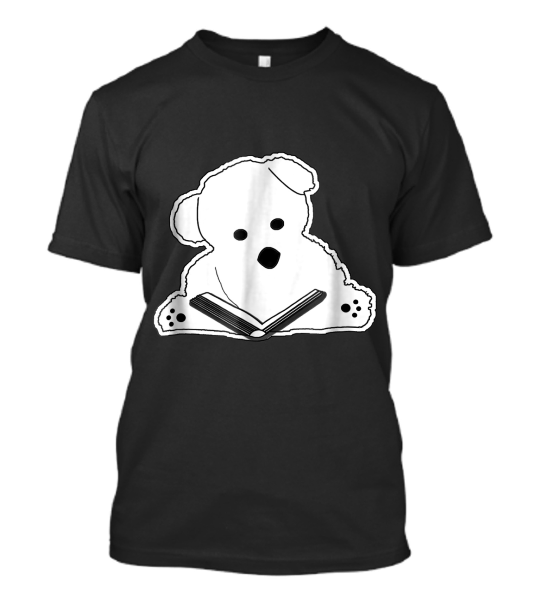 Cozy Teddy Bear With Open Book Relaxed Reading Pose T-Shirt