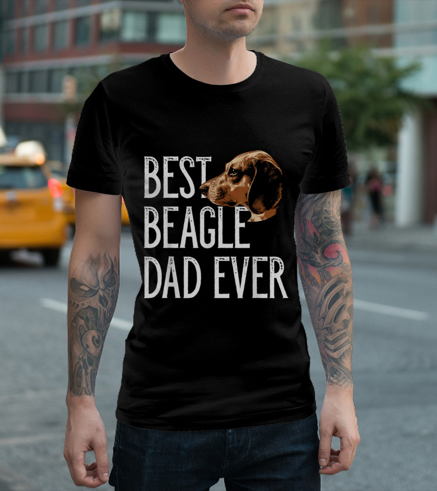 Best Beagle Dad Ever Mens Beagle T-Shirt