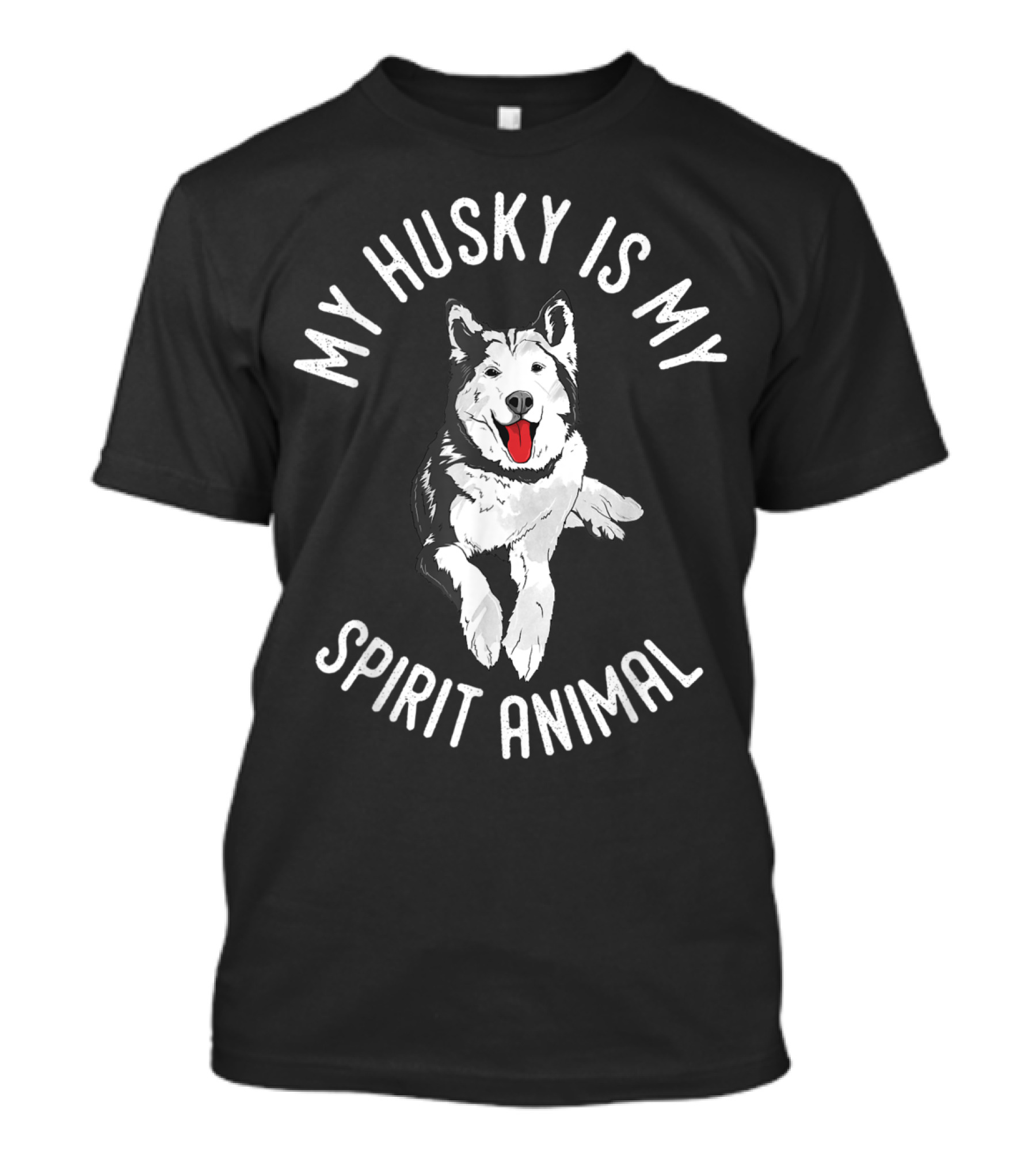 My Husky Is My Spirit Animal Cute Siberian Husky T-Shirt