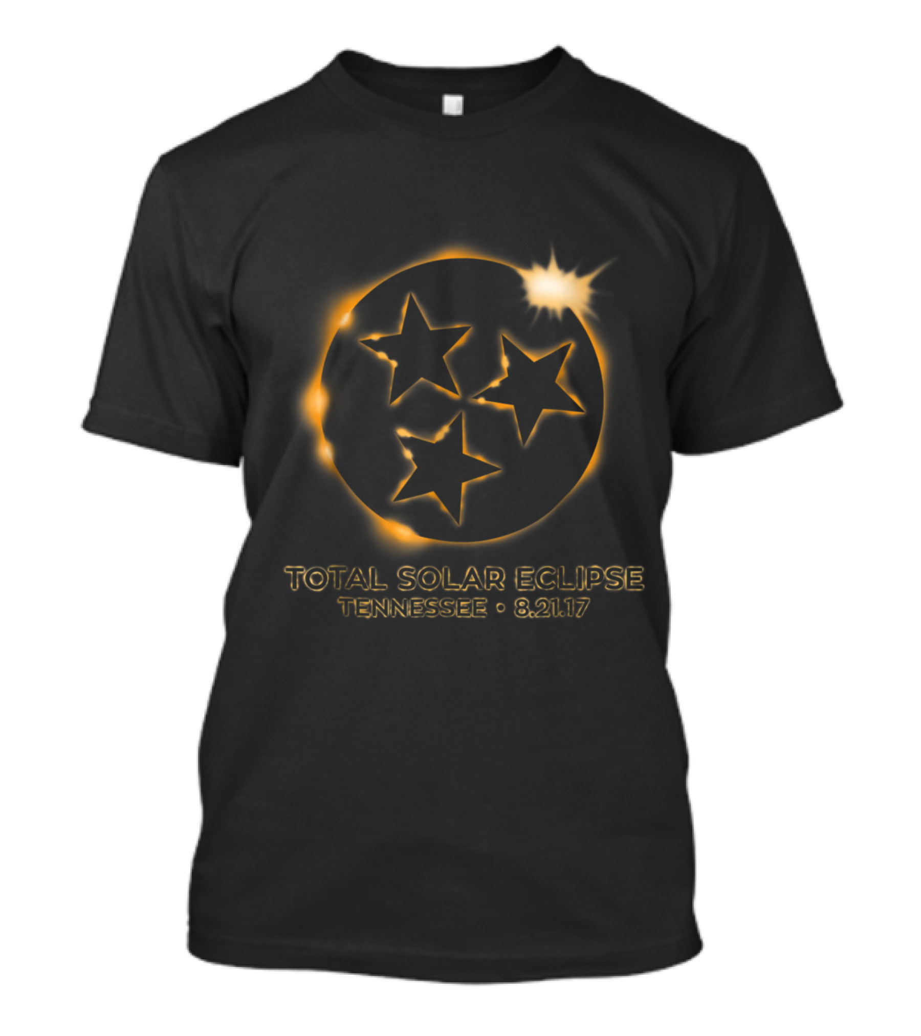 Tennessee Total Solar Eclipse 8.21.17 Stars T-Shirt