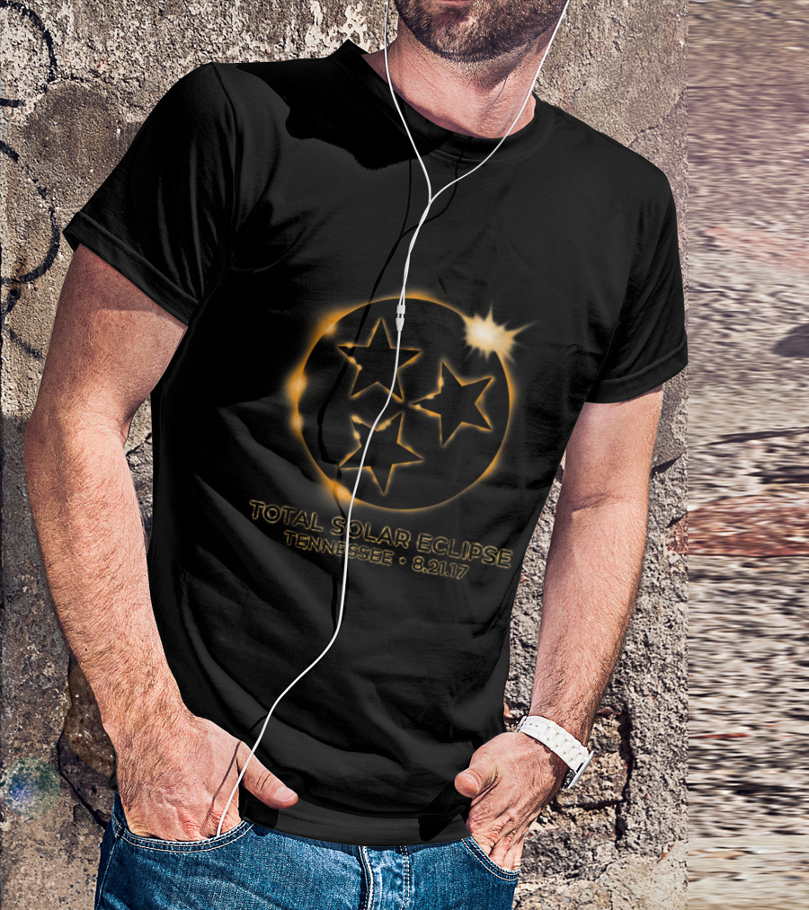 Tennessee Total Solar Eclipse 8.21.17 Stars T-Shirt
