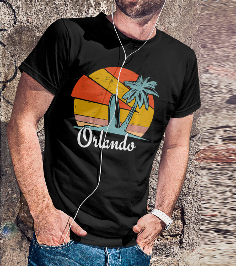 Orlando Surfboard Beach Palm Sunshine Florida Vacation T-Shirt