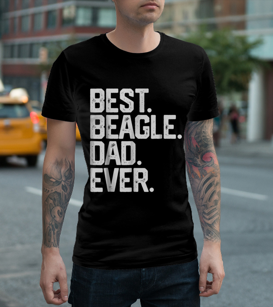 Best Beagle Dad Ever Mens T-Shirt