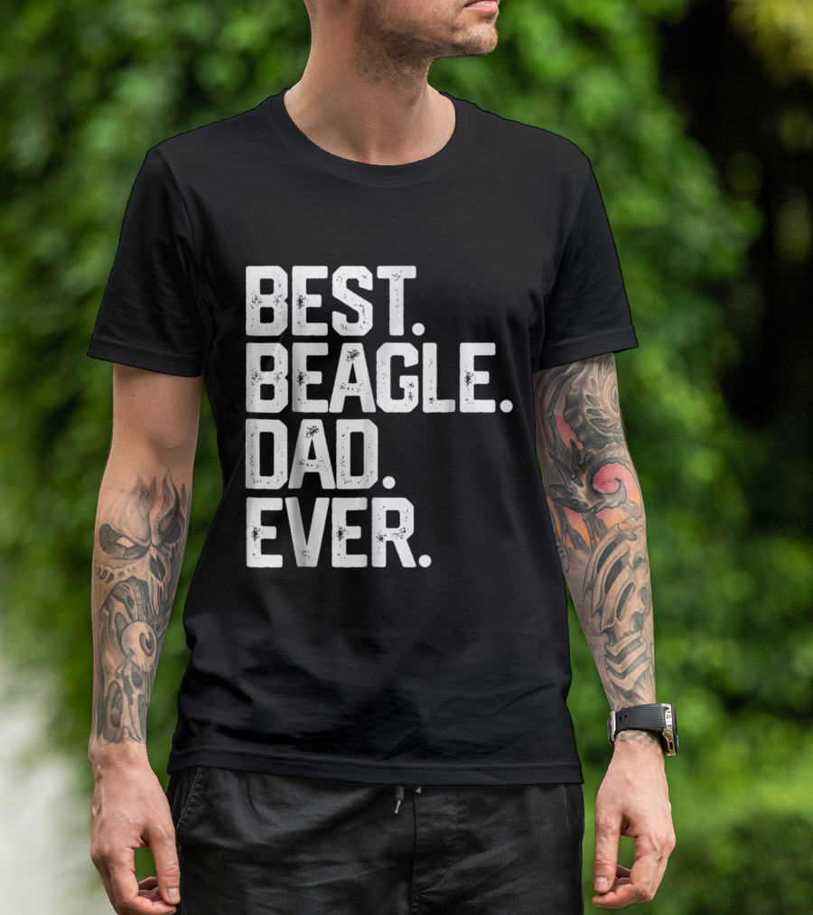 Best Beagle Dad Ever Mens T-Shirt