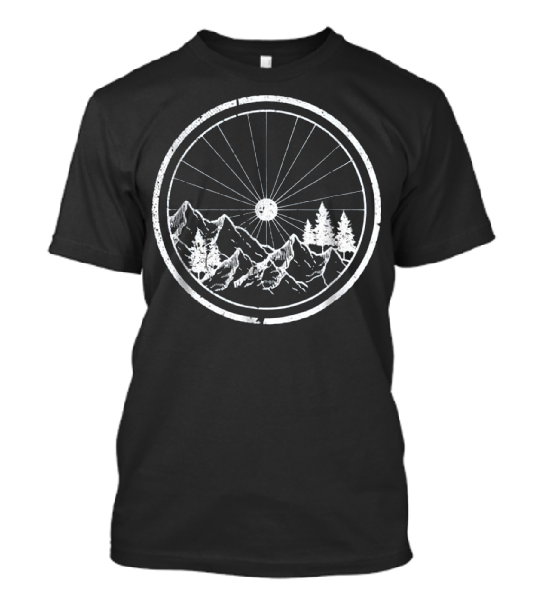 Mountain Bike MTB Cycling Bicycle Adventure Wheel Mountain Landscape T-Shirt