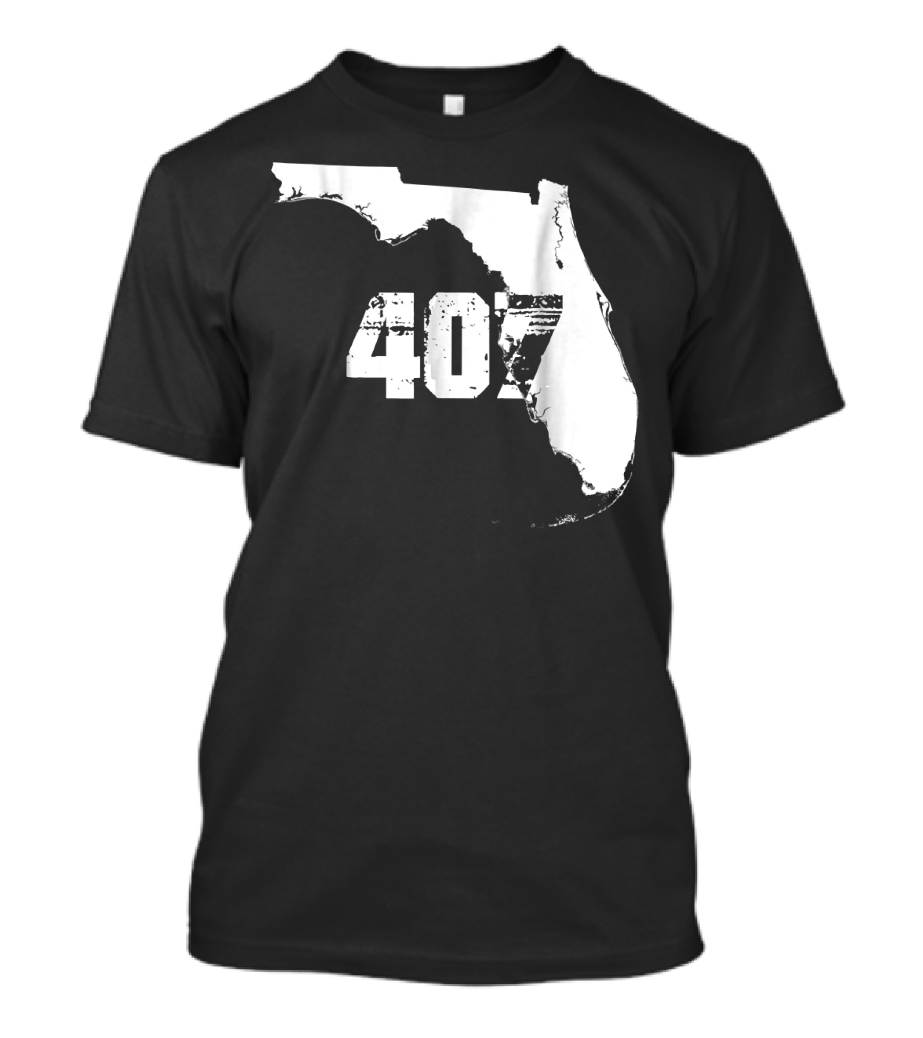 Florida State Map 407 Area Code Orlando T-Shirt