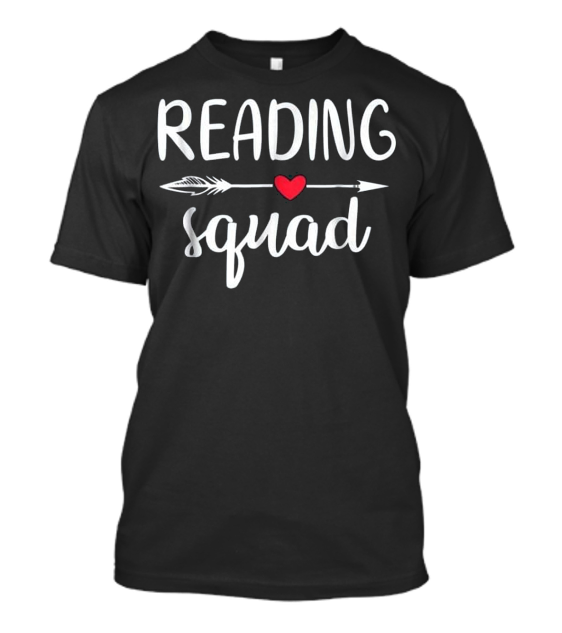 Reading Squad Heart Arrow Teacher Back To School T-Shirt