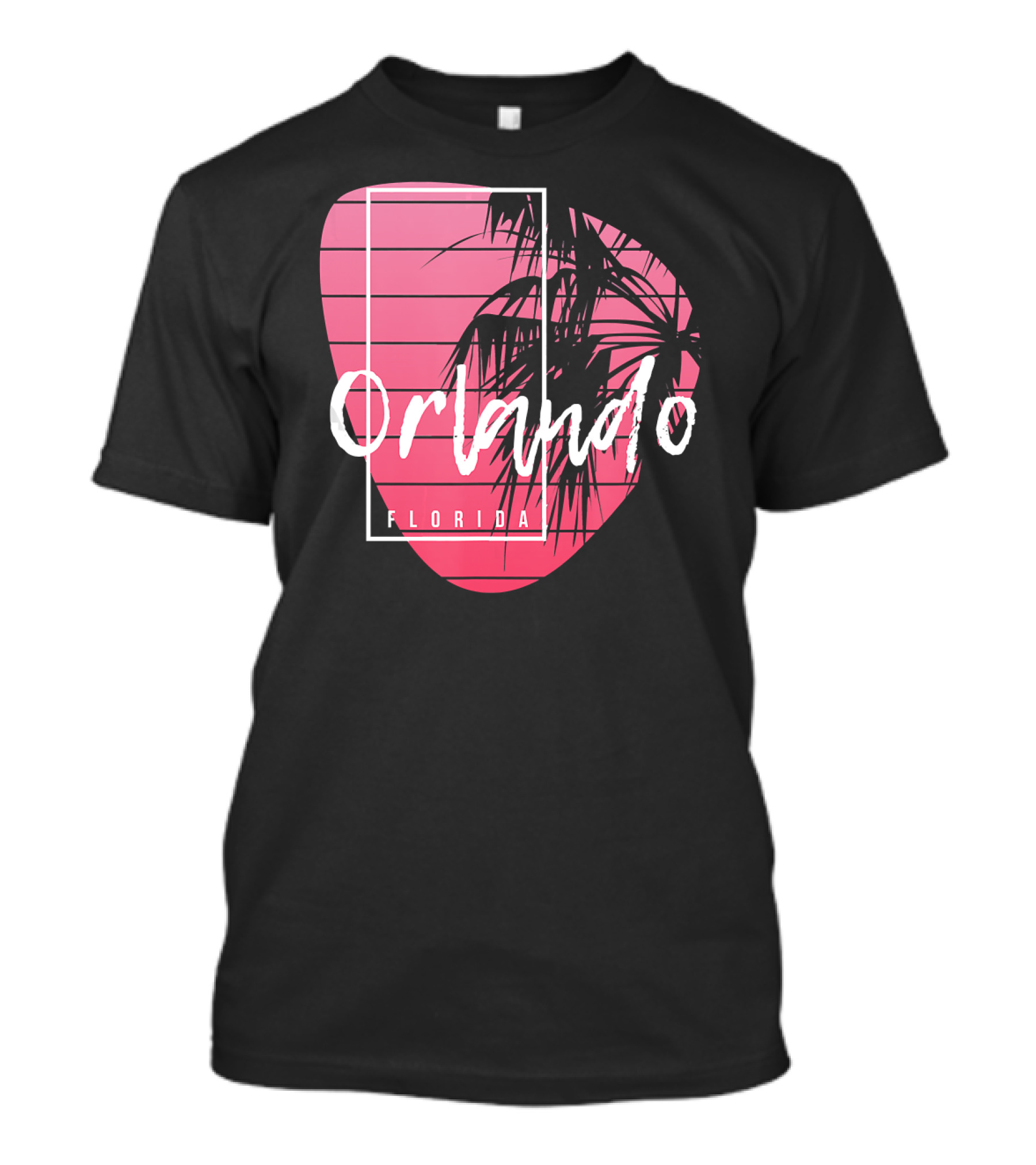 Orlando Florida Sunset Palm Trees Vacation T-Shirt