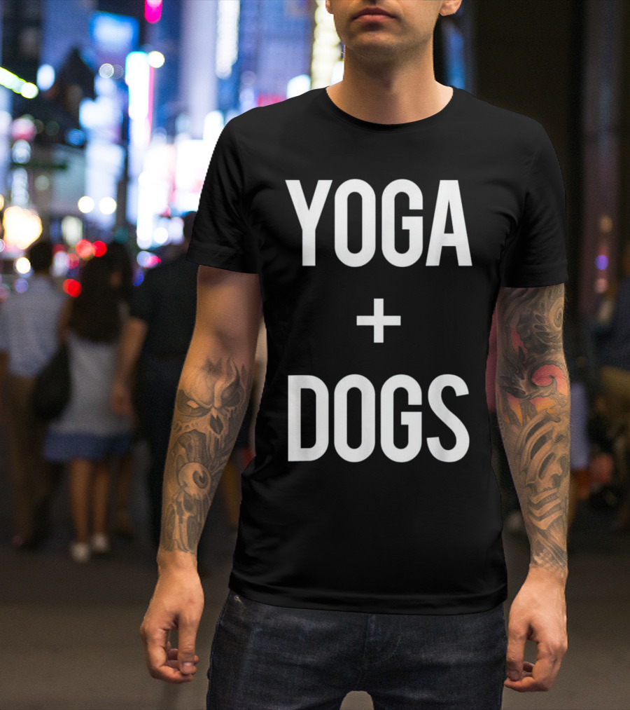 Yoga Plus Dogs Fitness Exercise Love T-Shirt