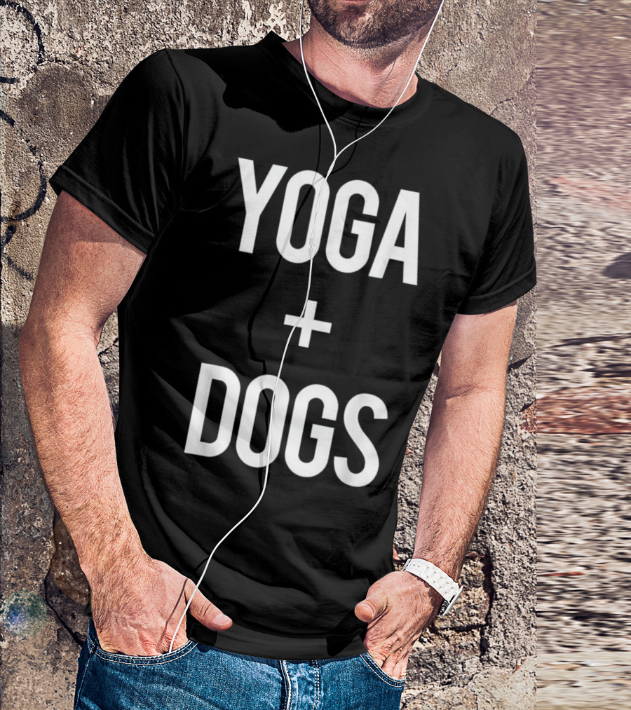 Yoga Plus Dogs Fitness Exercise Love T-Shirt