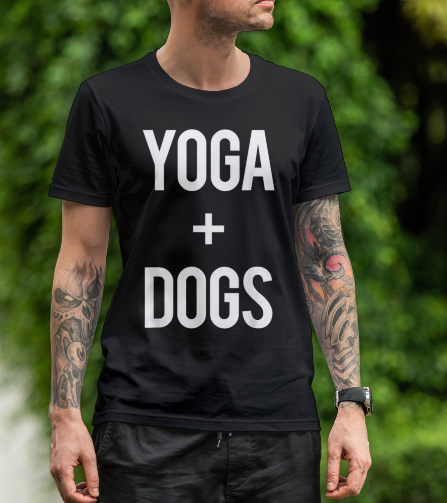 Yoga Plus Dogs Fitness Exercise Love T-Shirt