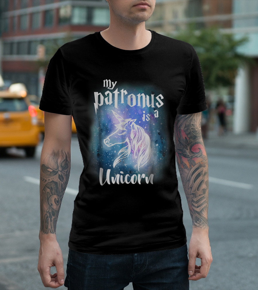 My Patronus Is A Unicorn Funny Cute Horse T-Shirt