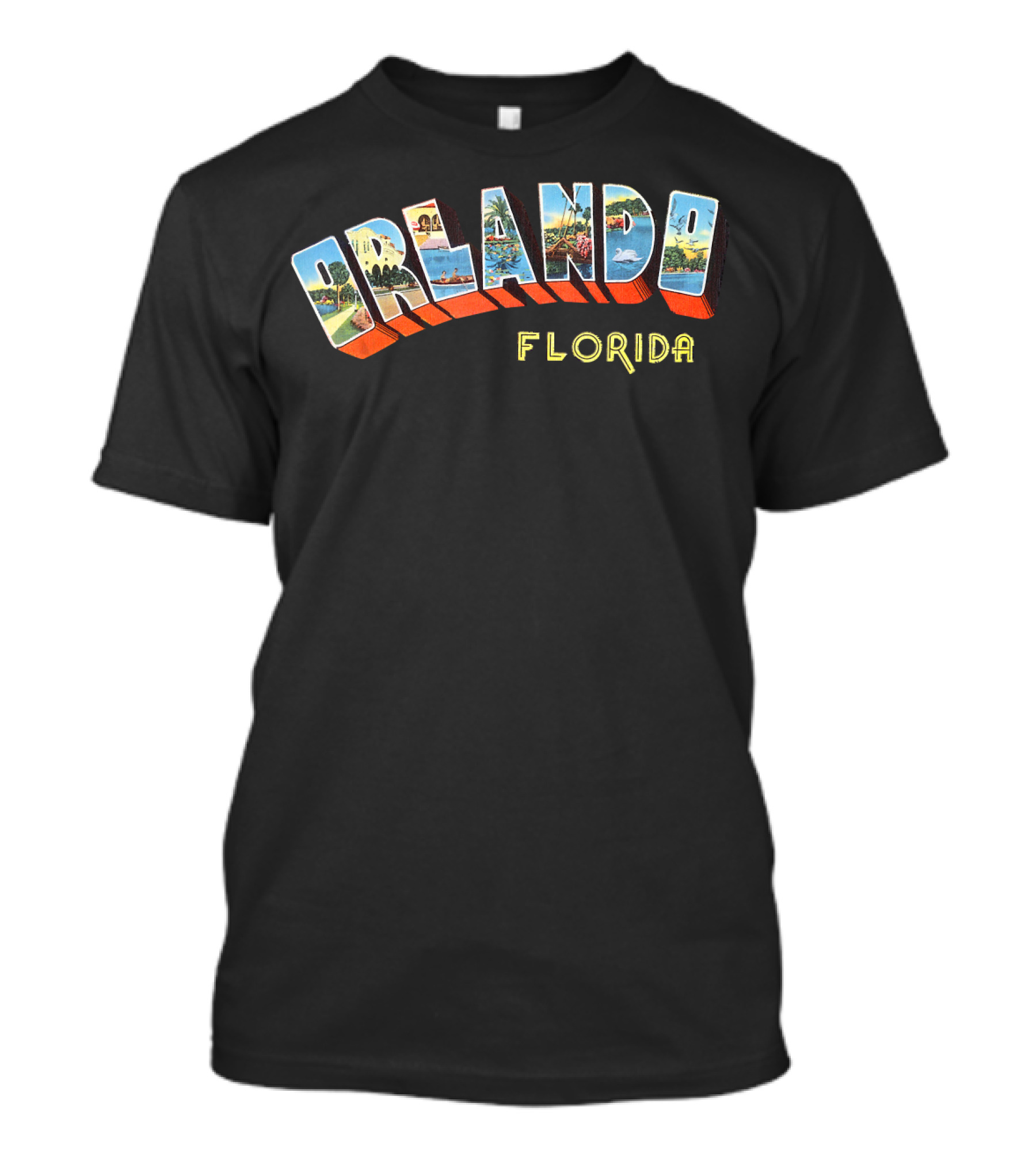 Orlando Florida FL Vintage Postcard Scenic Landmarks T-Shirt