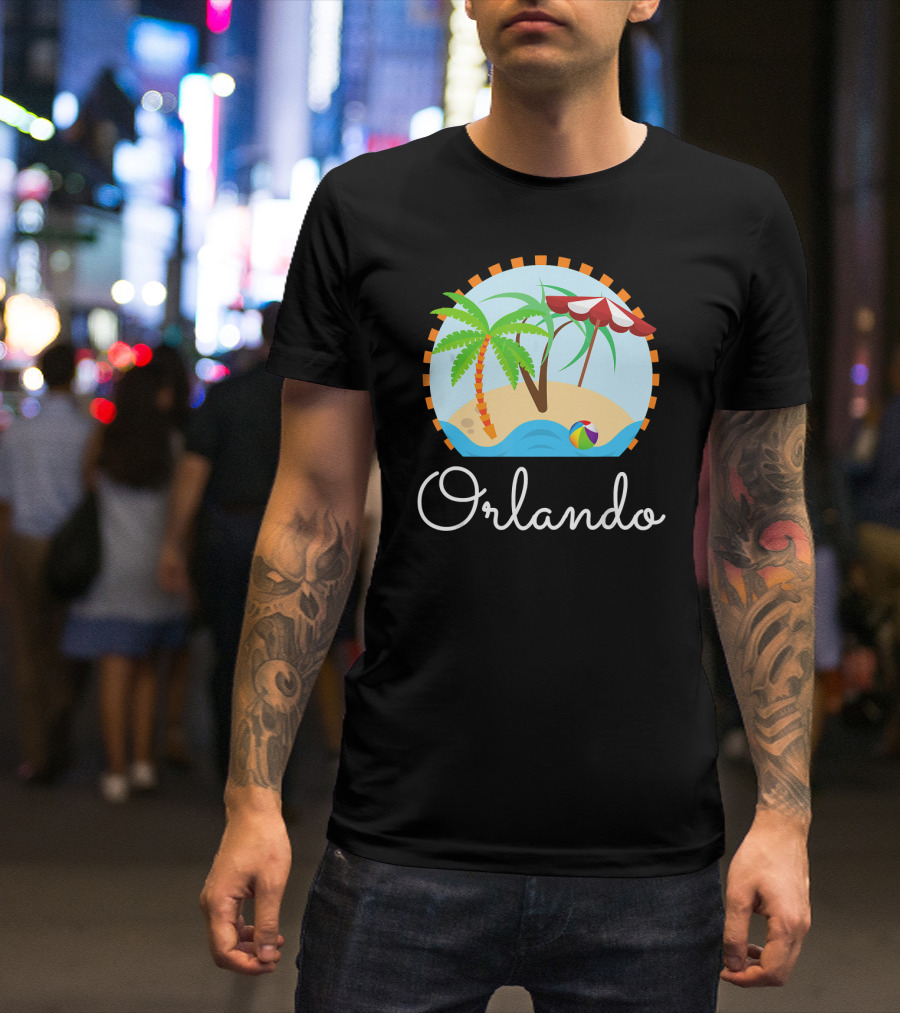 Orlando Florida Family Vacation Beach Scene T-Shirt