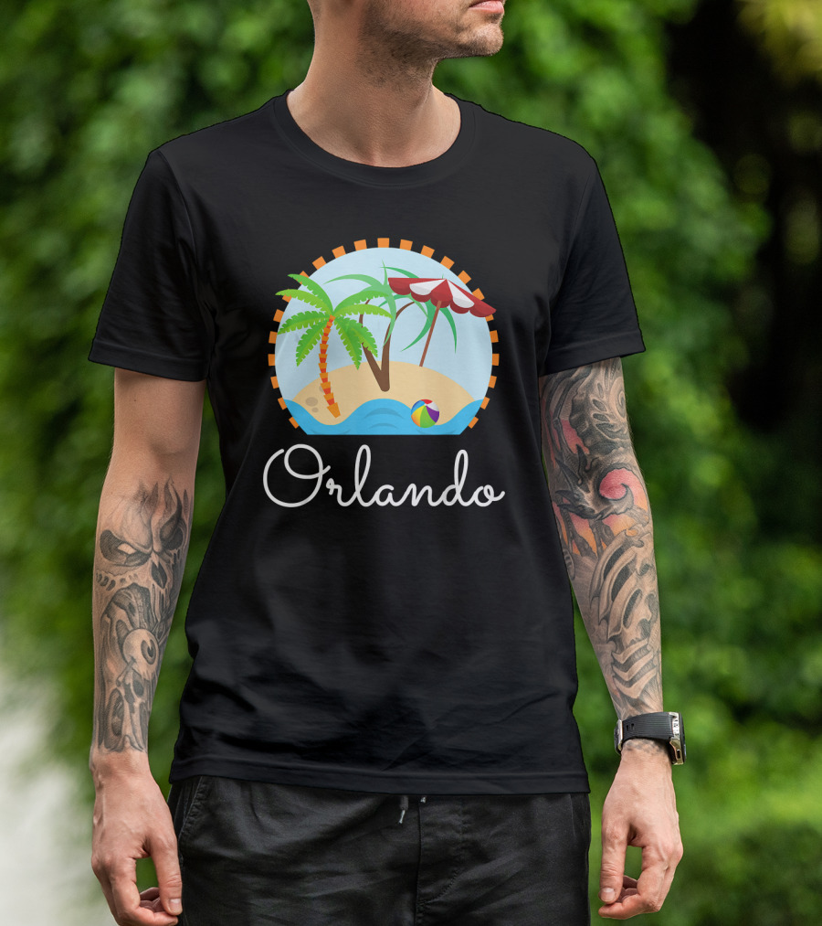 Orlando Florida Family Vacation Beach Scene T-Shirt
