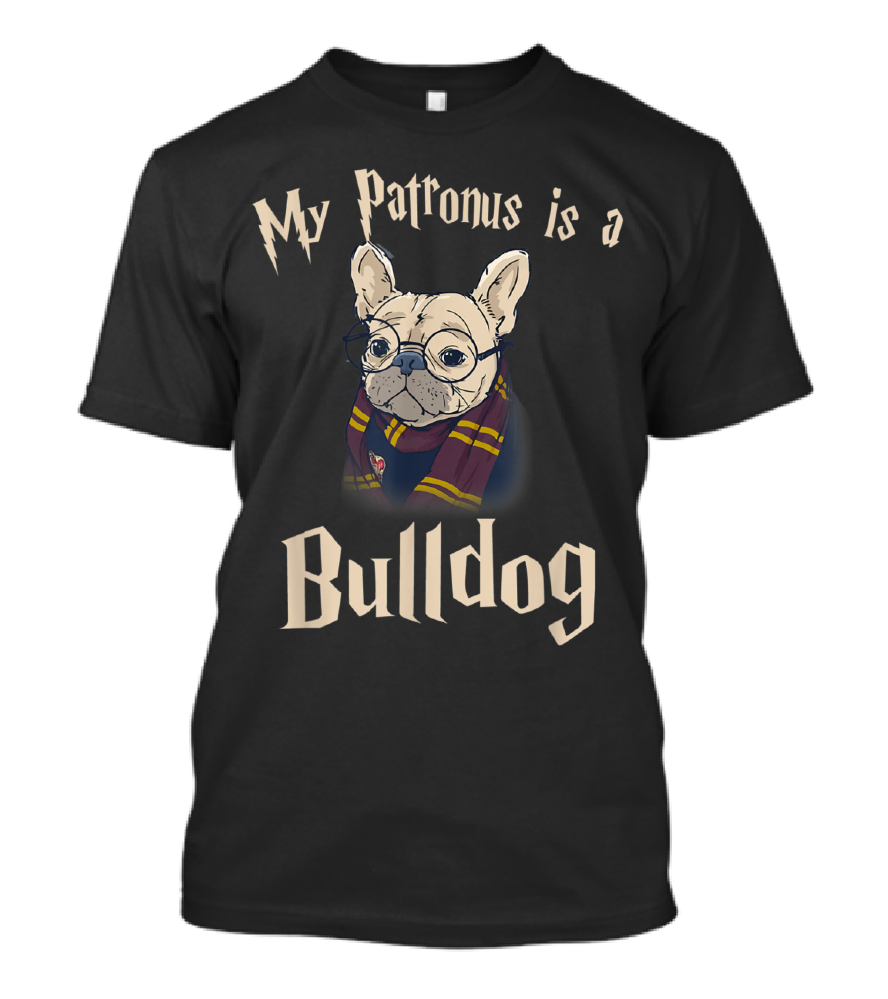 My Patronus Is A Bulldog Wizard With Glasses And Scarf T-Shirt
