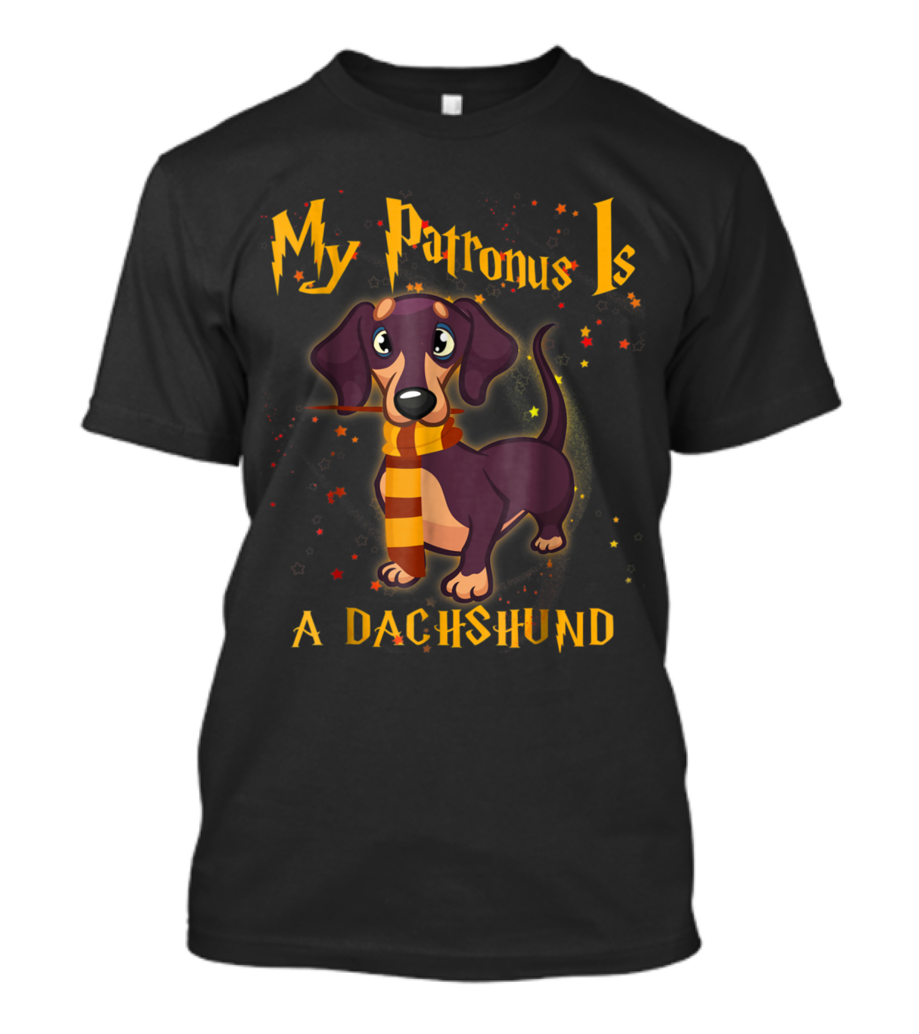 My Patronus Is A Dachshund With Scarf And Wizardry T-Shirt