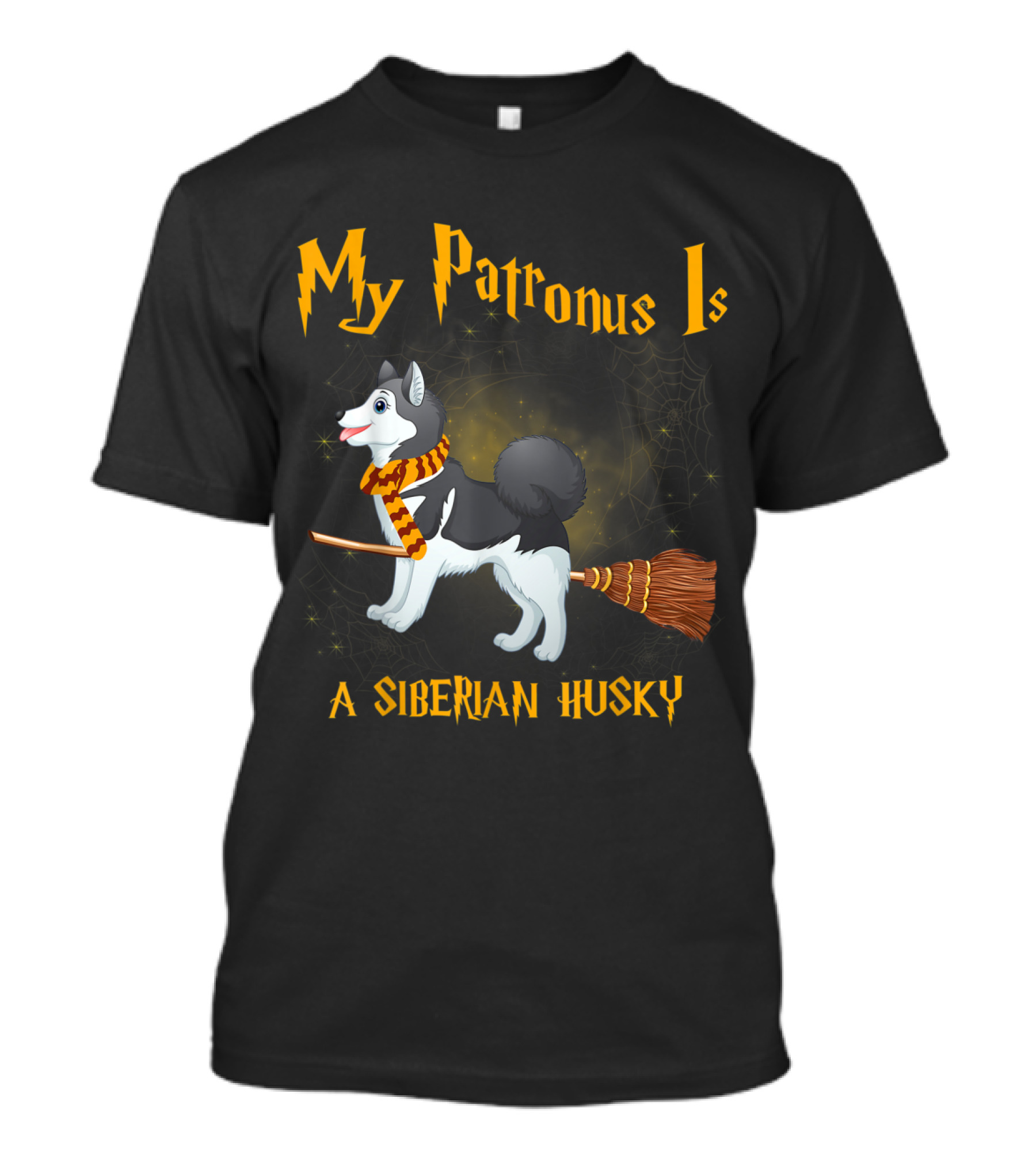 My Patronus Is A Siberian Husky Broomstick Wizardry T-Shirt
