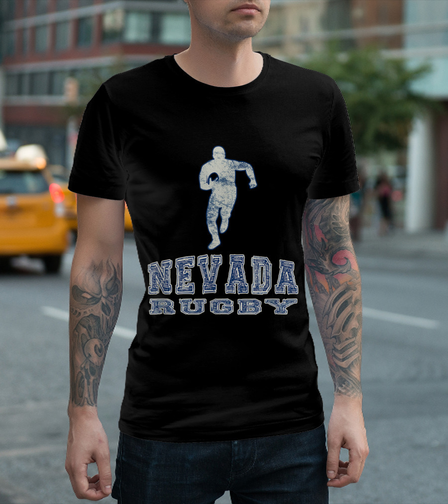 Nevada Rugby Vintage Running Player T-Shirt