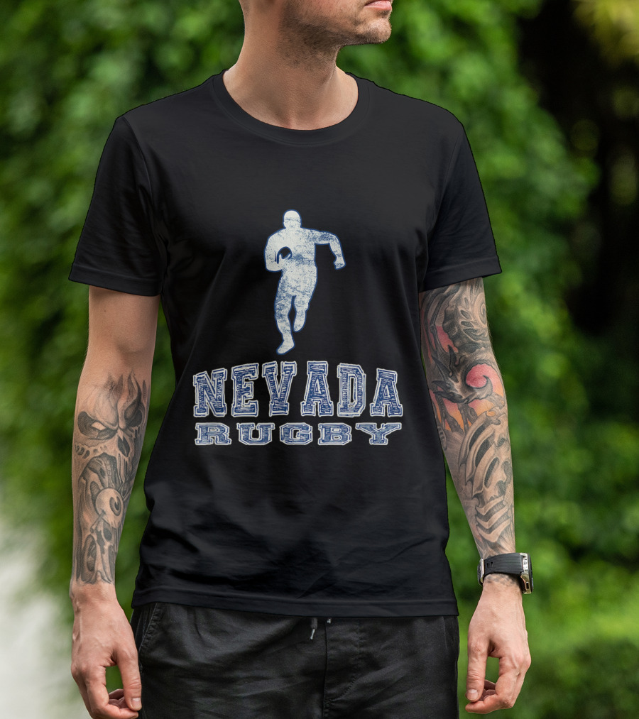Nevada Rugby Vintage Running Player T-Shirt