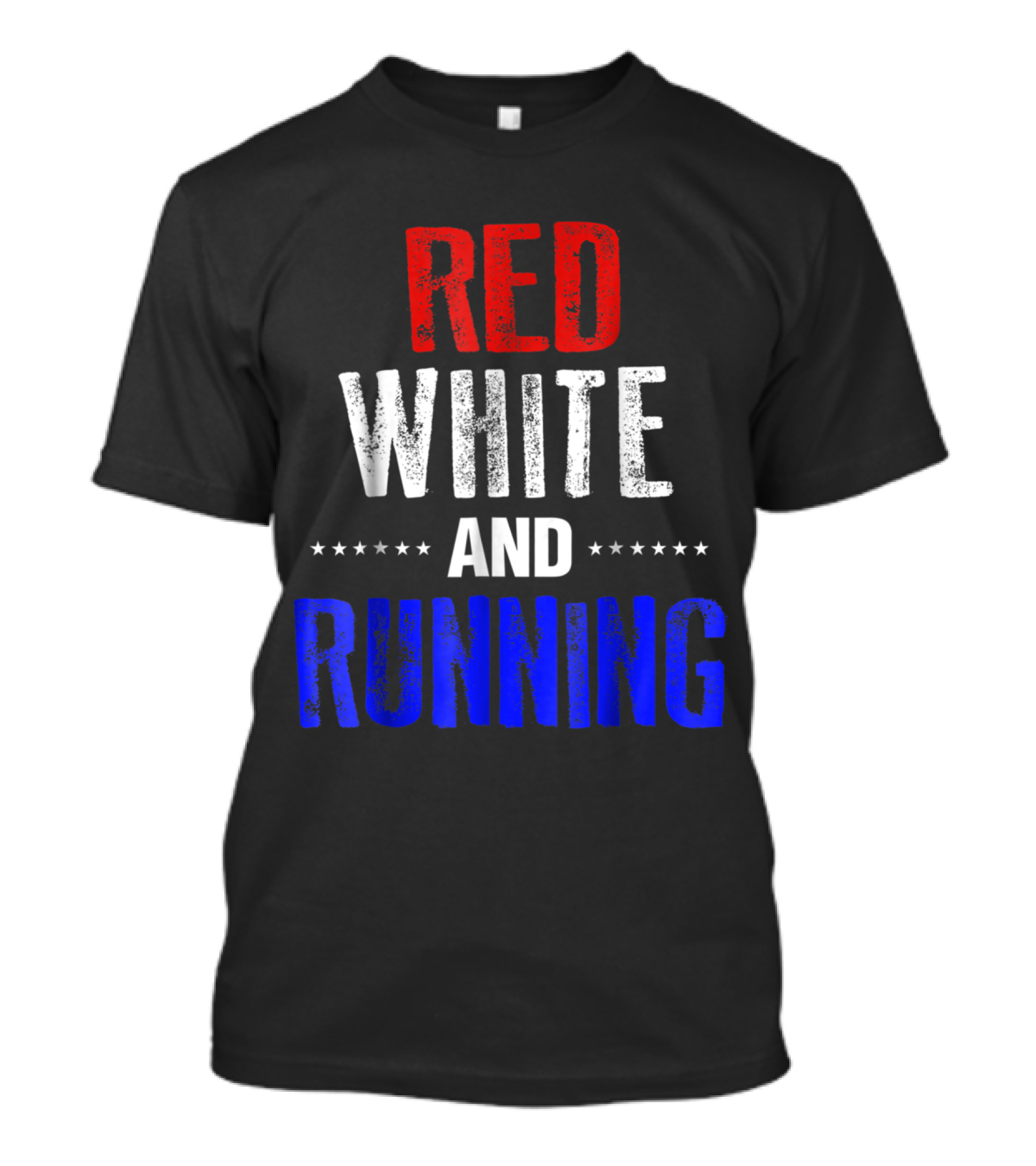 Red White And Running Funny 4th Of July USA Ame T-Shirt