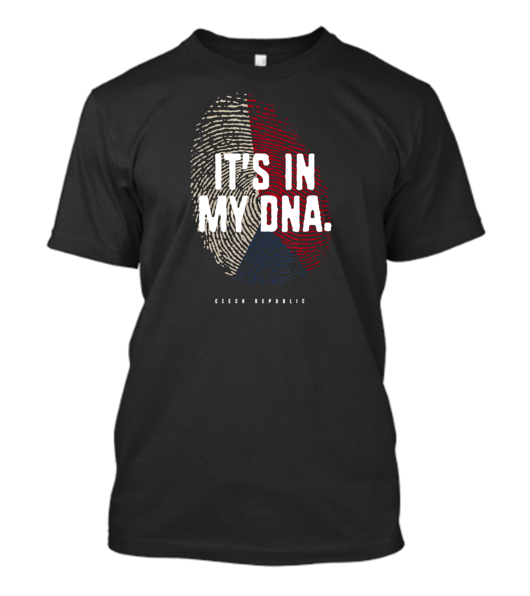 IT'S IN MY DNA Czech Republic Fingerprint Flag T-Shirt