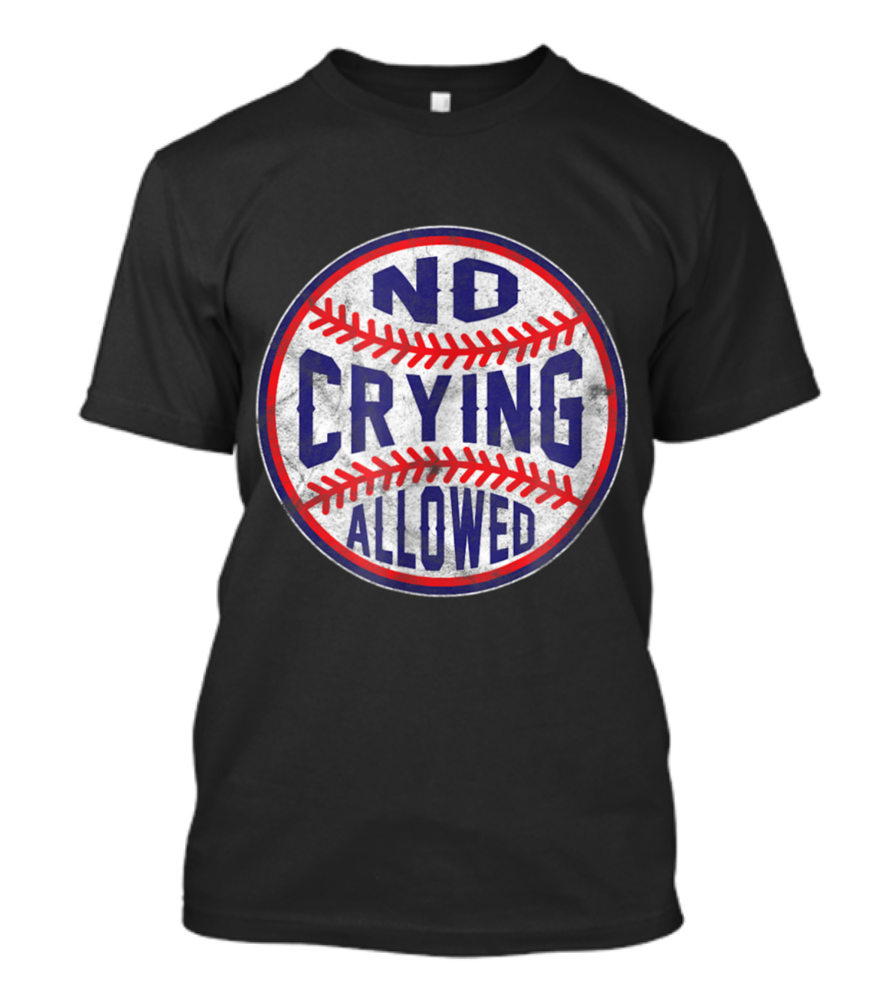 Vintage No Crying Allowed In Baseball T-Shirt