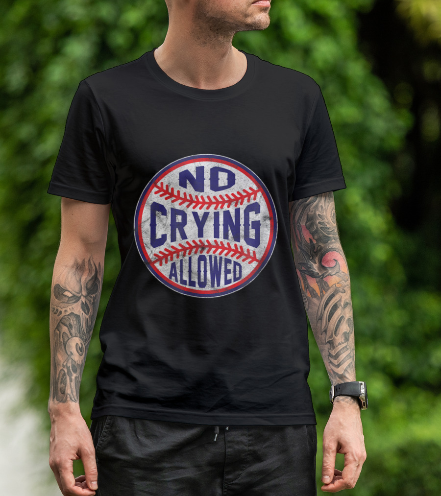 Vintage No Crying Allowed In Baseball T-Shirt