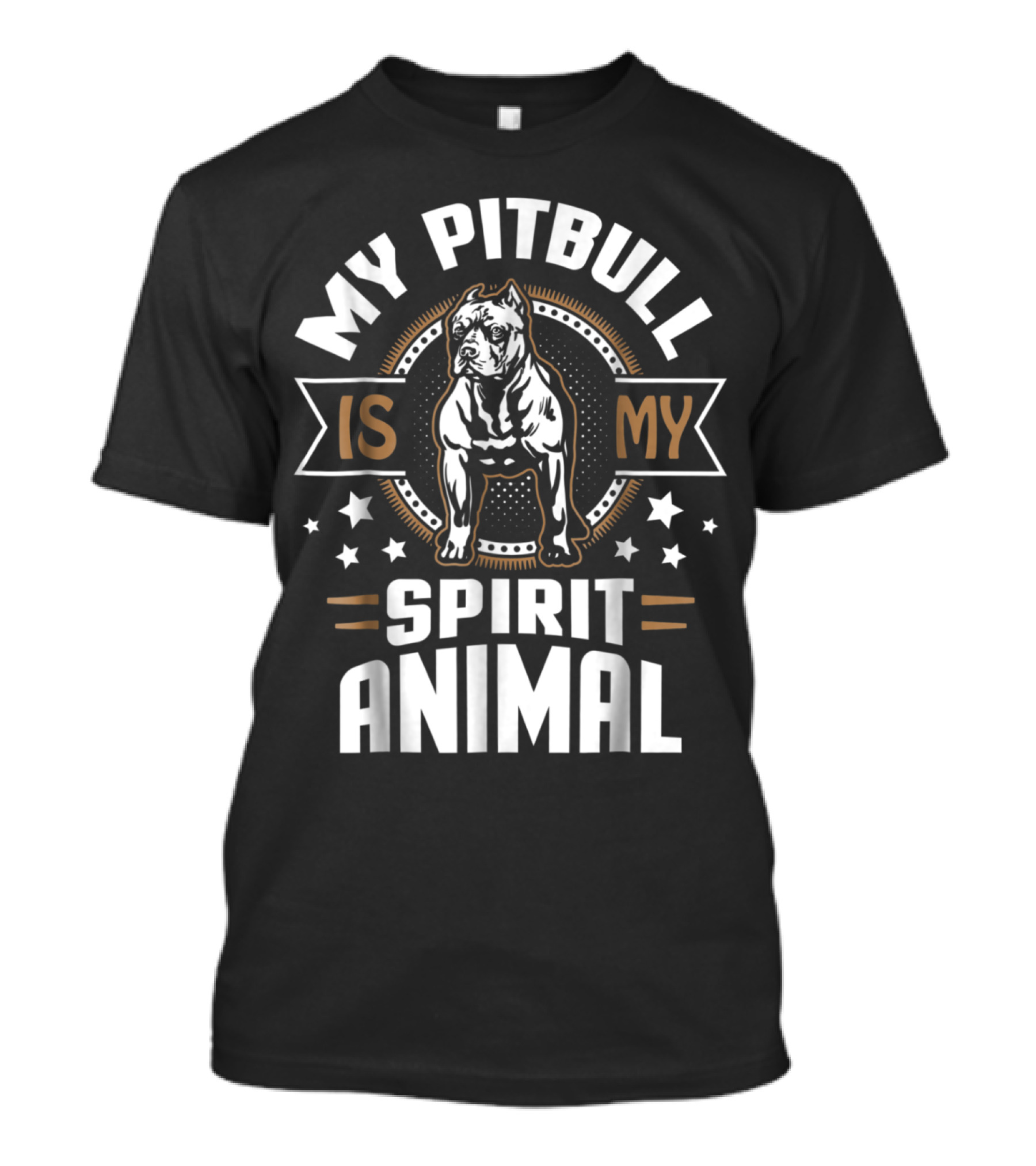 My Pitbull Is My Spirit Animal Starry Circle T-Shirt