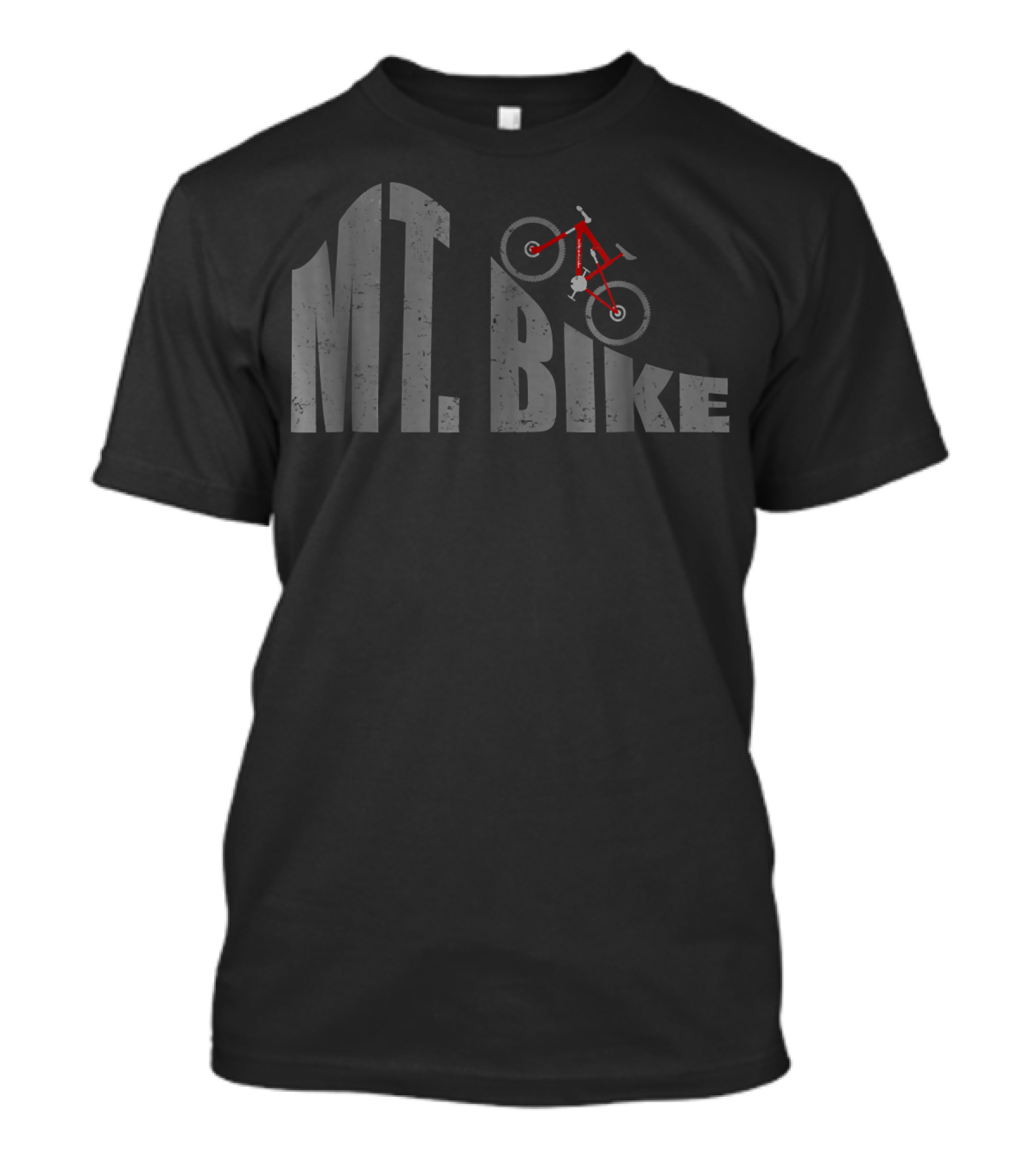 MTB Mt. Bike Mountain Red Bicycle Rider T-Shirt