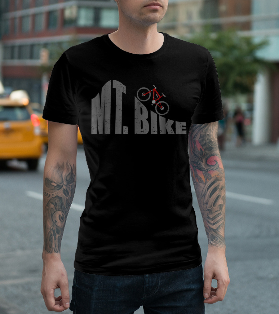 MTB Mt. Bike Mountain Red Bicycle Rider T-Shirt