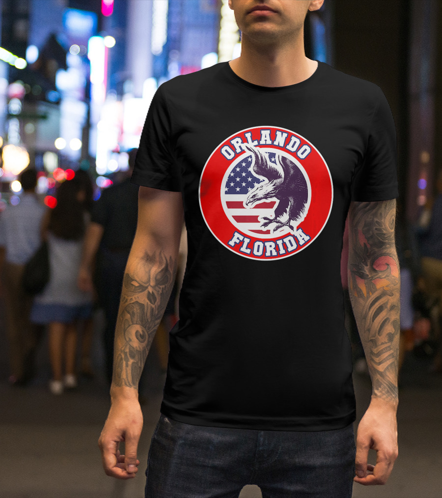 ORLANDO FLORIDA United States Eagle Stars And Stripes Holiday U T-Shirt