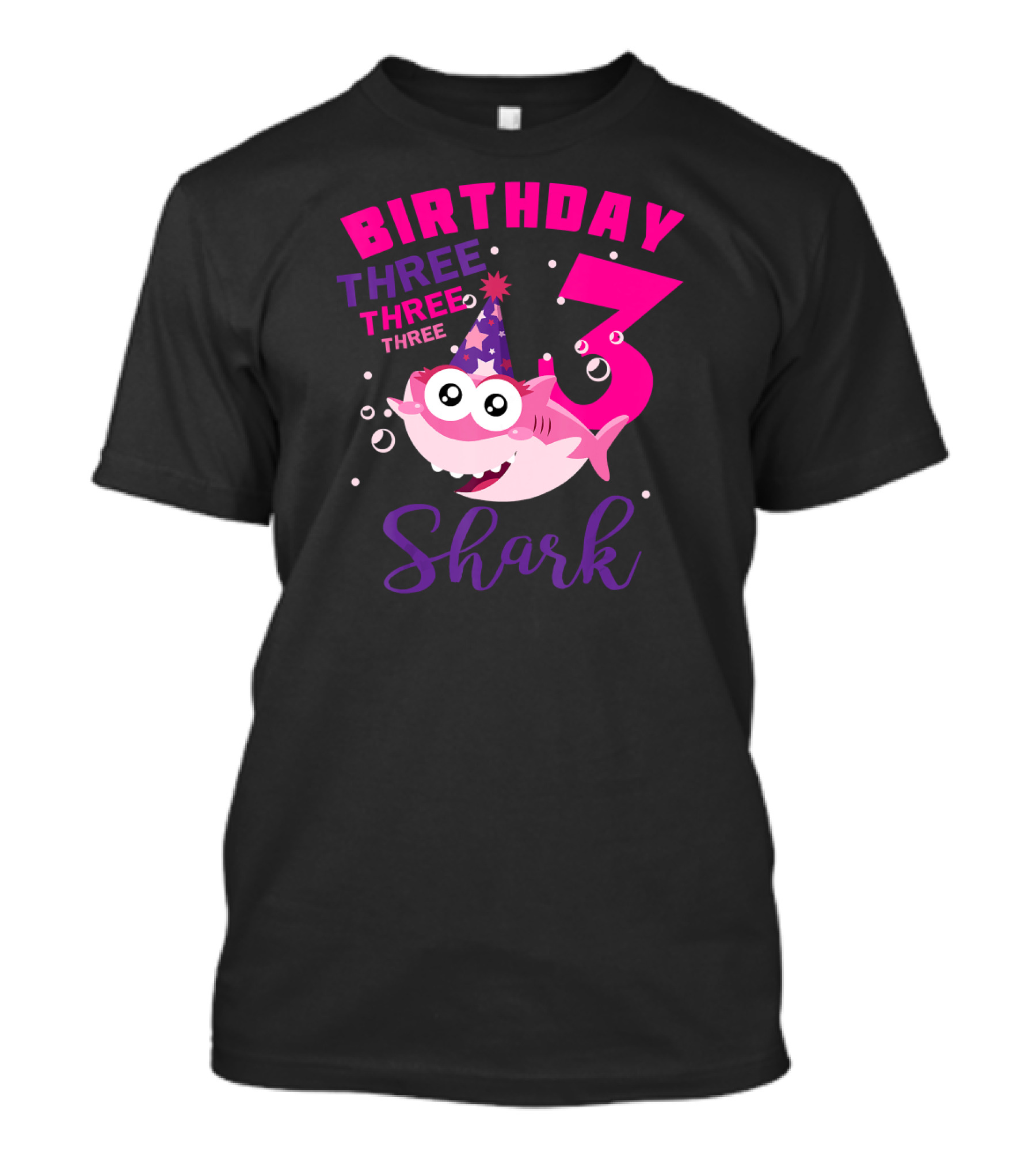 Birthday Three 3 Shark T-Shirt