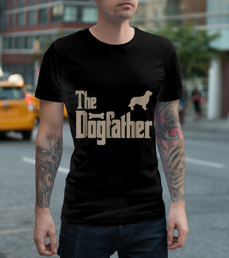 The Dogfather Golden Retriever Mens Best Dog Lovers T-Shirt