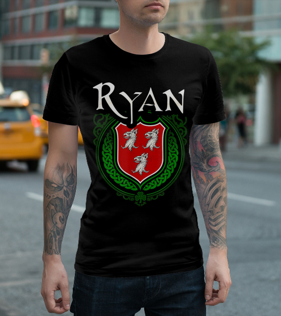 Ryan Irish Family Crest Shield Emblem T-Shirt